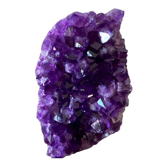 SALE! Uruguayan Amethyst Cluster on Chalcedony+Raw Polished Base—nearly 1 Lb